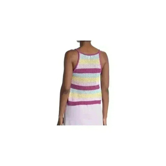 BCBGeneration Halter Sweater Women's Striped Knit Tank Top Small NEW 646 - Picture 2 of 6